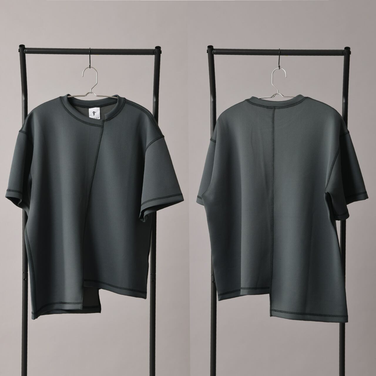 アシンメトリー切り替えTシャツ | O F T A S