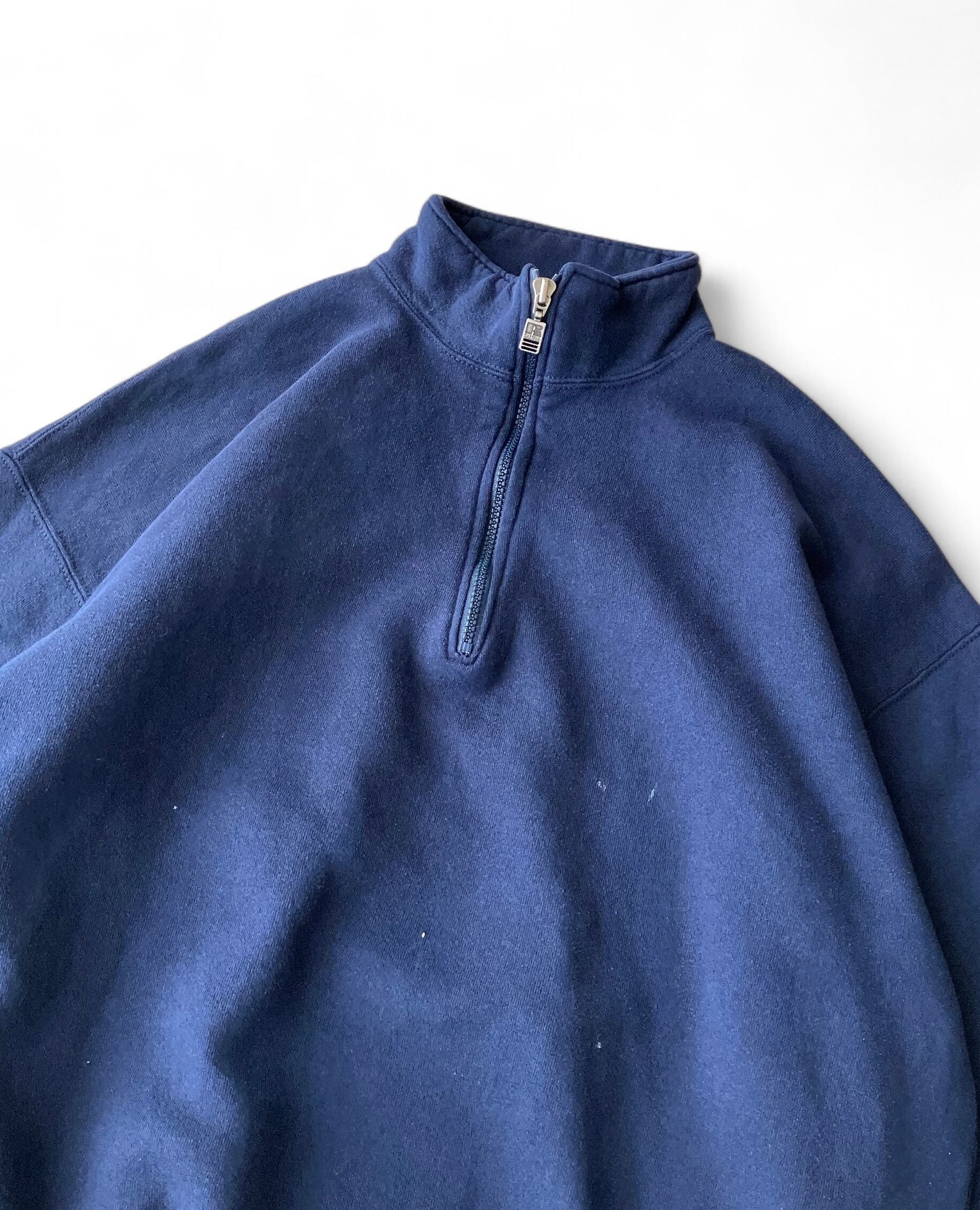 90s Russell Athletic Halfzip Sweatshirt made in USA / ラッセル