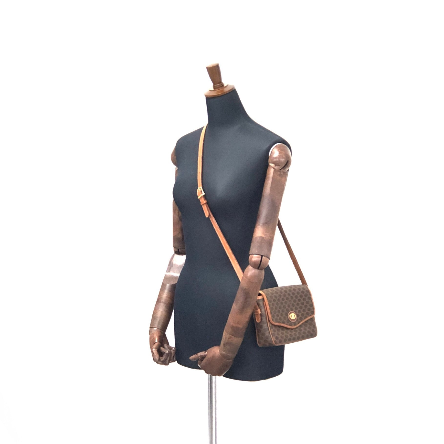 CELINE セリーヌ マカダム トリオンフ ブラゾン PVC レザー クロス