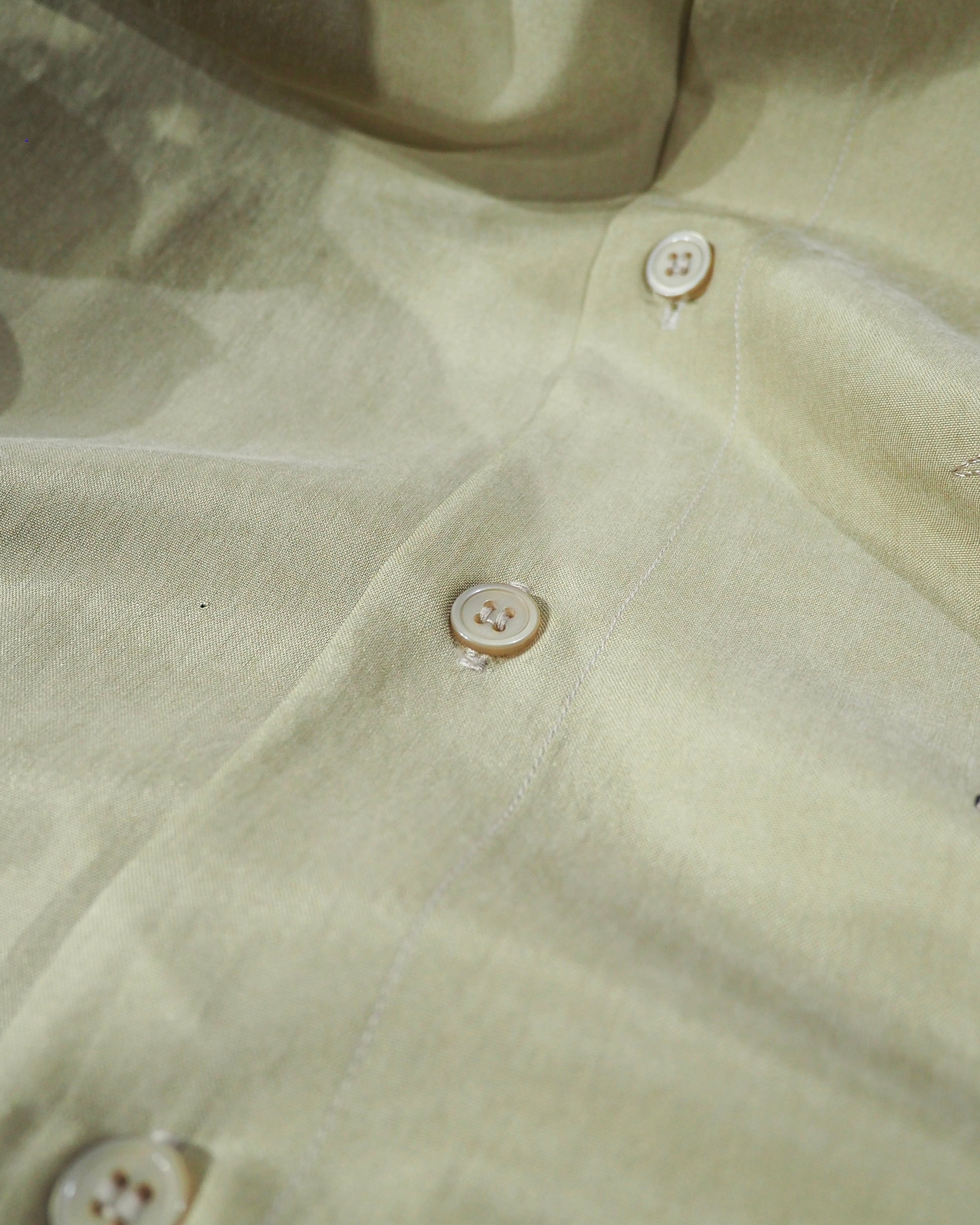 1980 - 90s " GOOUCH " Geometric Art Embroidery vintage Drape loose Silk shirt