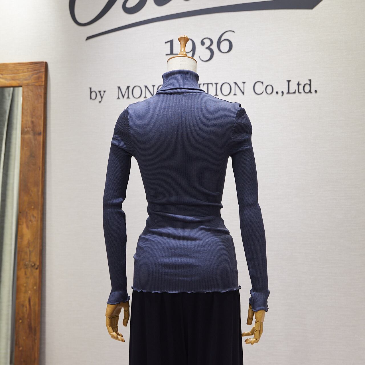 タートル/ベーシック/秋冬＜アッシュブルー＞ウール シルクNo.553438