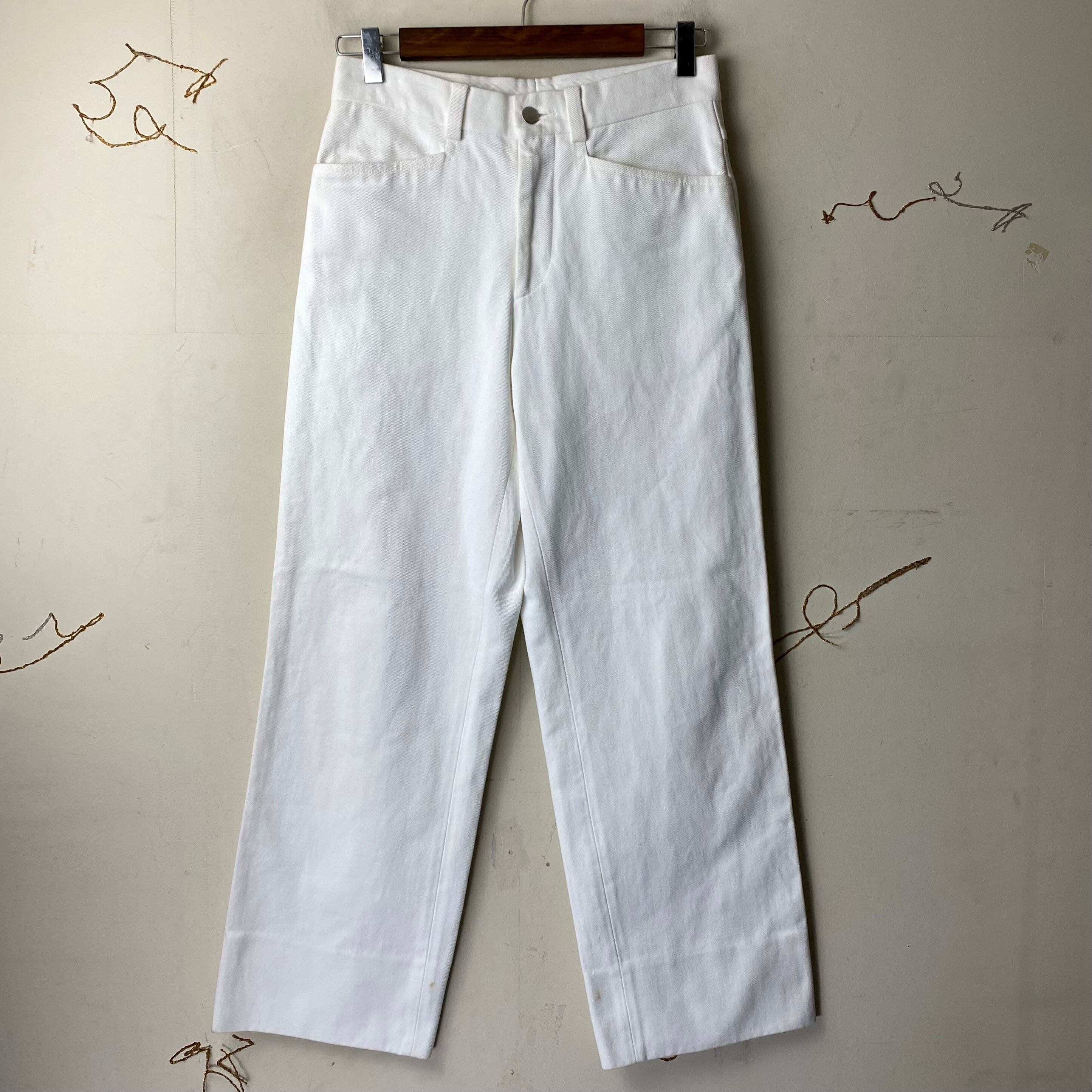 HERMES white denim pants | NOIR ONLINE