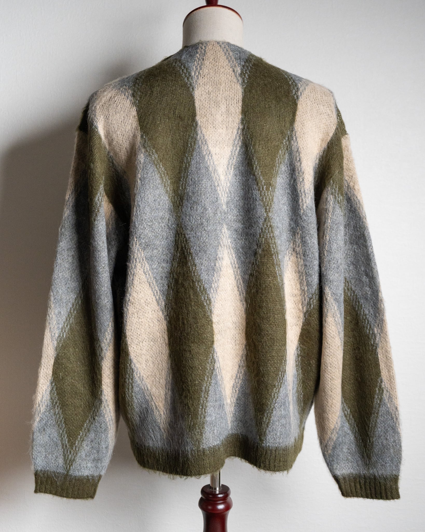 TOWN CRAFT】Vintage Pattern Shaggy Cardigan 