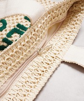 ◆サガラ刺繍 編み込み トートバッグ◆ch-25111