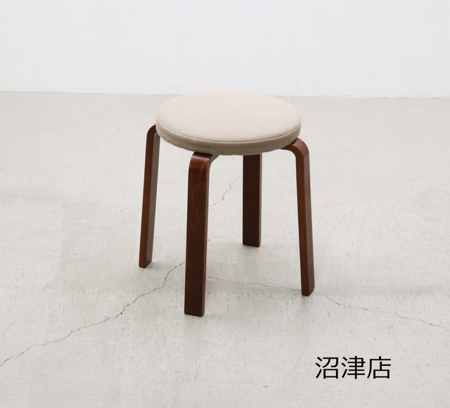 【沼津店】レトロ ビーチ材 スツール 丸椅子  チェア ヴィンテージ PFT20105