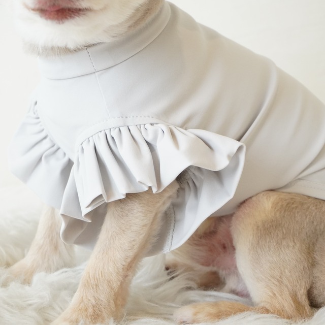 Sunshade Frill Tee - Ice Gray