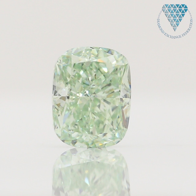 0.37 ct FANCY INTENSE  GREEN SI2 CUSHION GIA 天然  ダイヤモンド ルース