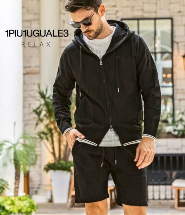 A*M様 1PIU1UGUALE3ウノピュウ上下セット フード付き 1PIU1UGUALE3 RELAX(ウノピゥウノウグァーレトレ)へヴィスウェット