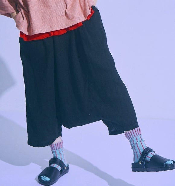 tumugu: リネンコットンフランス綾 サルエルパンツ | codomonomori