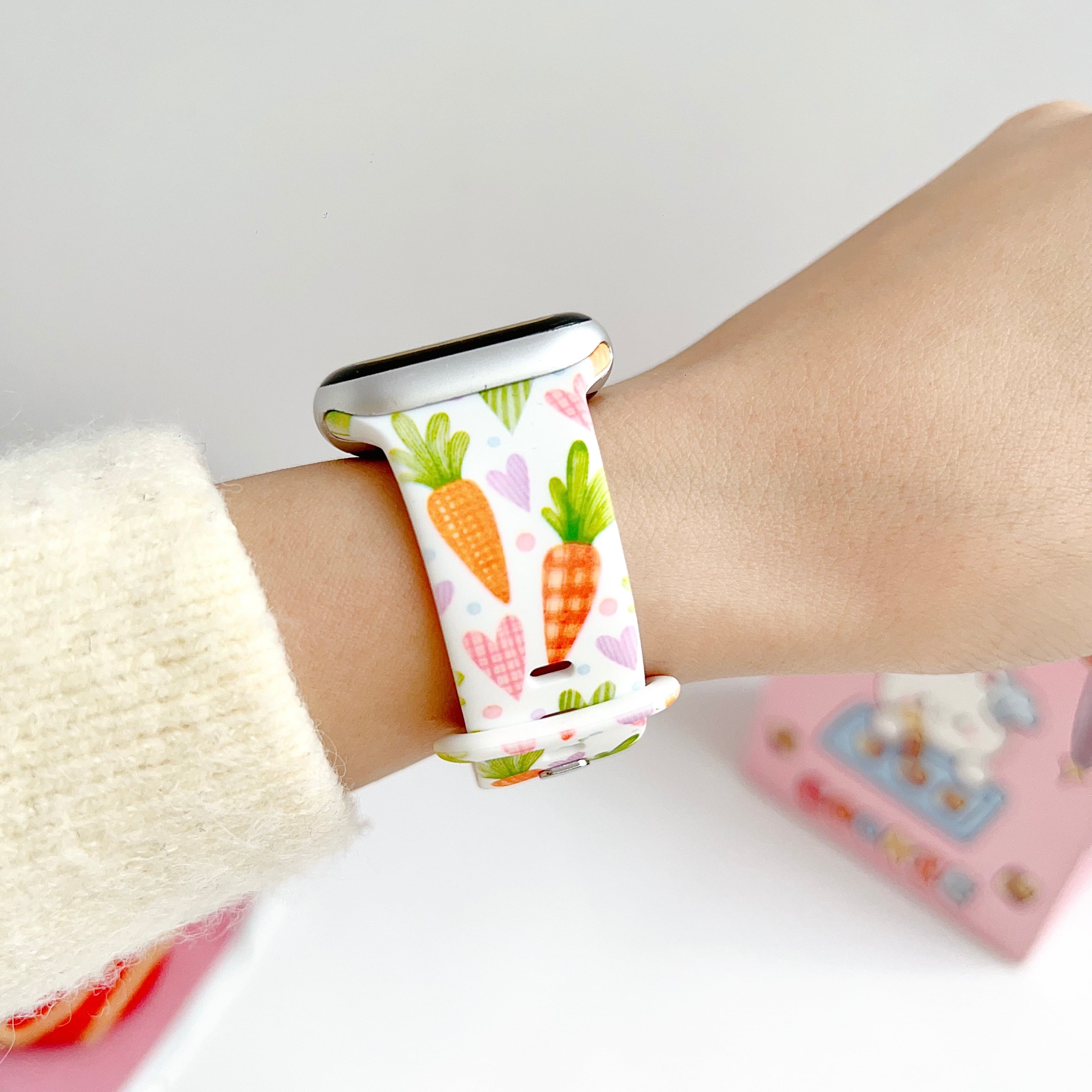 可愛い にんじん Apple Watch シリコンバンド Series 11 10 9 8 7 SE