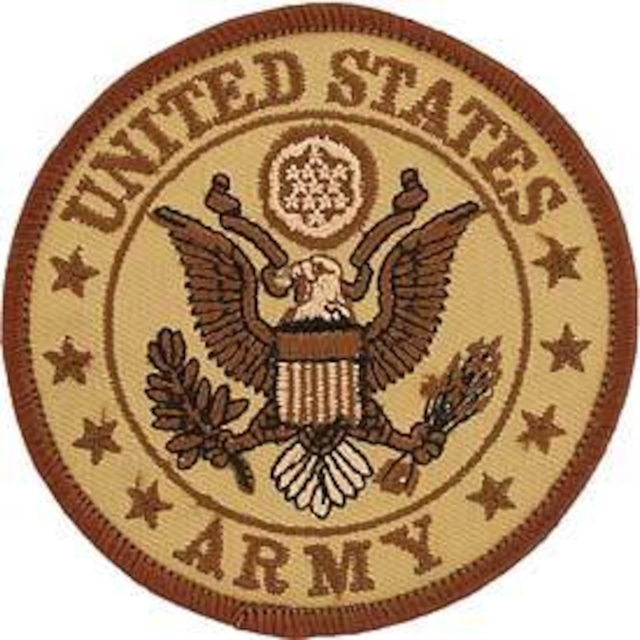 【ミリタリー】合衆国陸軍　U.S.Army シンボル　デザート【ワッペン】