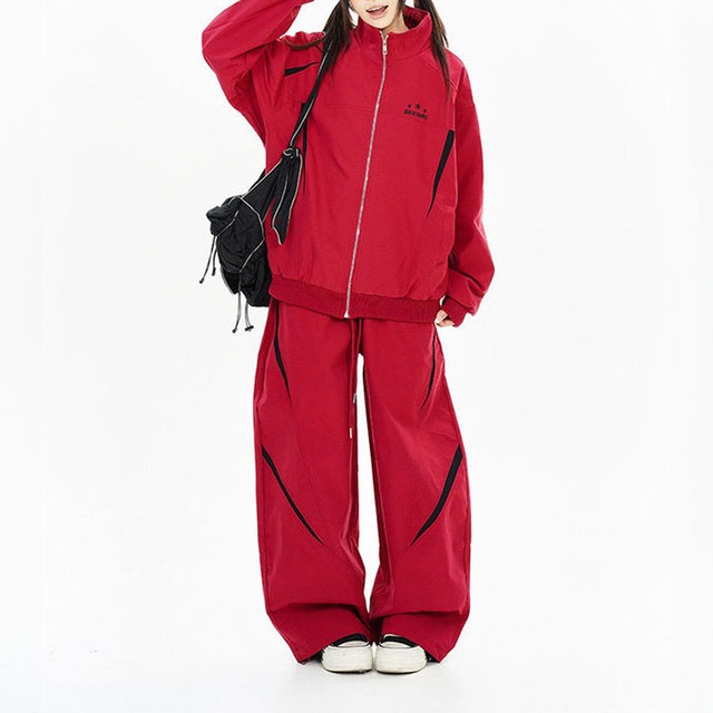 シャープカーブラインボリュームワイドパンツ 2col   R02872
