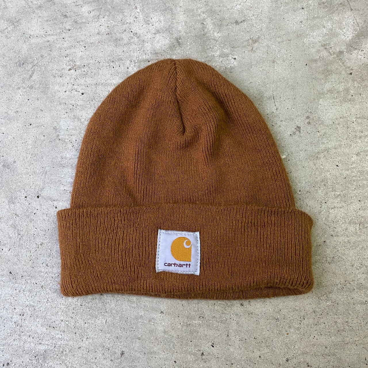 Usa製 Carhartt カーハート ロゴ ニットキャップ メンズ レディース 古着 ブラウン 茶色 ビーニー ニット帽 帽子 Cave 古着屋 公式 古着通販サイト