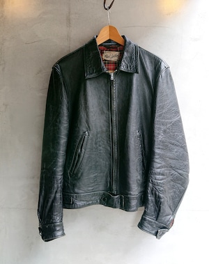 1960~70s "LEATHER MOTORCYCLE JACKET" MADE IN ENGLAND