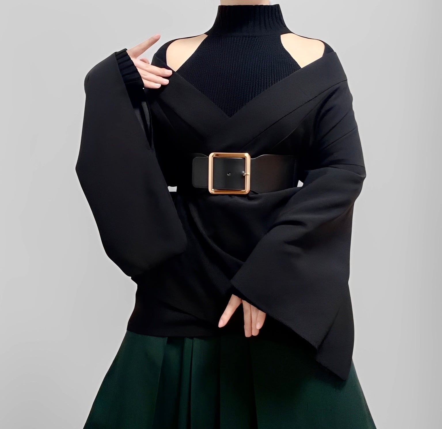 みさまる misamaru 半着物 ブラック Mサイズ 半着物 ブラック | MISAMARU