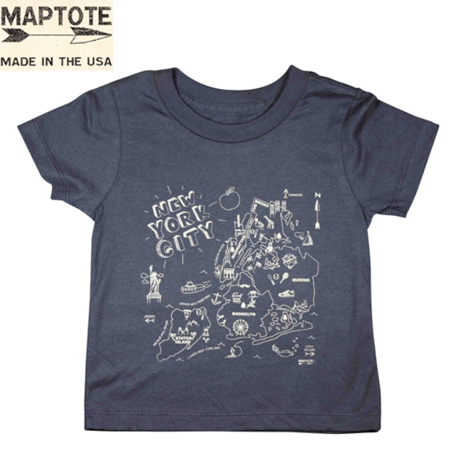 ［MAPTOTE］Ｔシャツ キッズ｜New York City-Navy