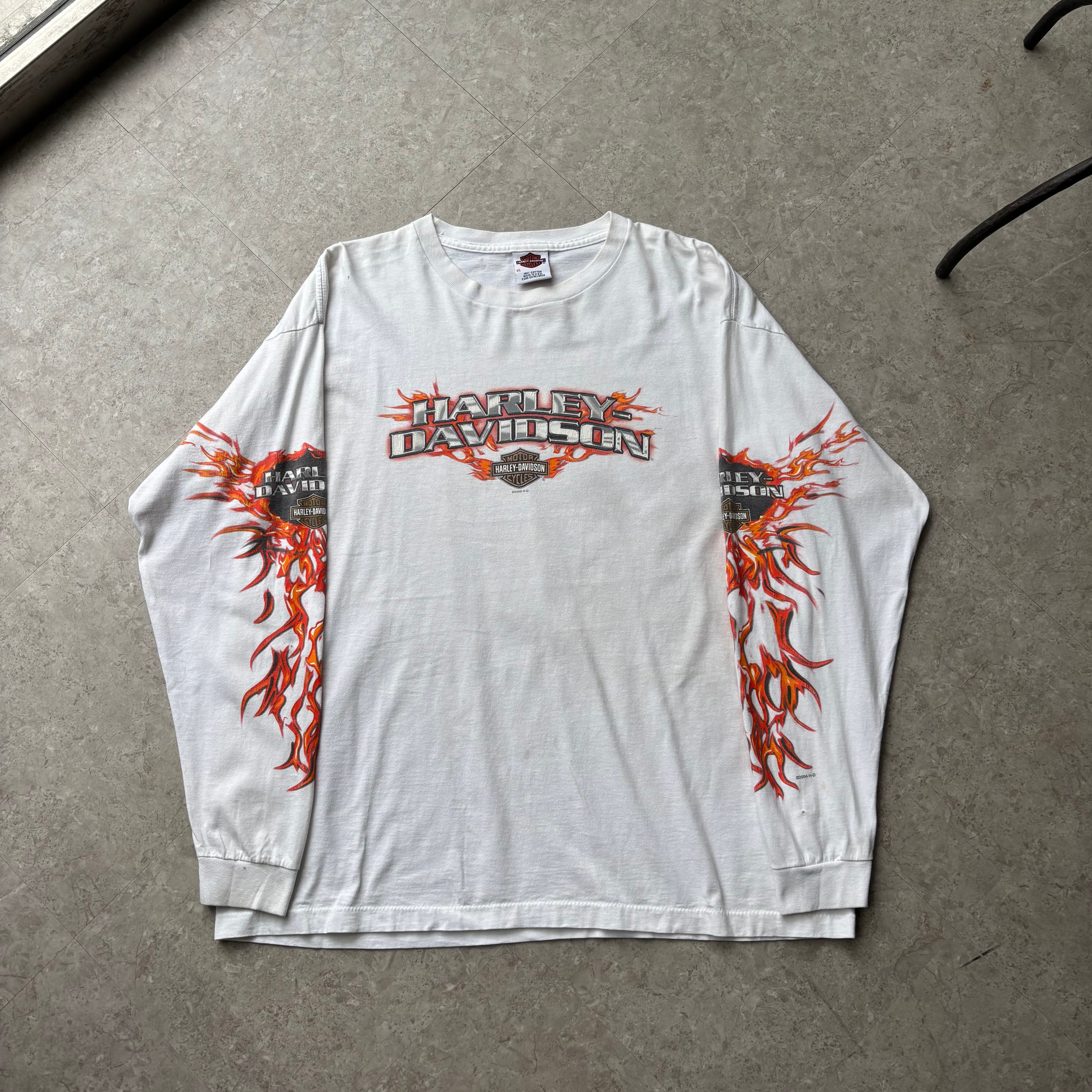 00s Harley-Davidson "Flame" L/S T-shirt【仙台店】