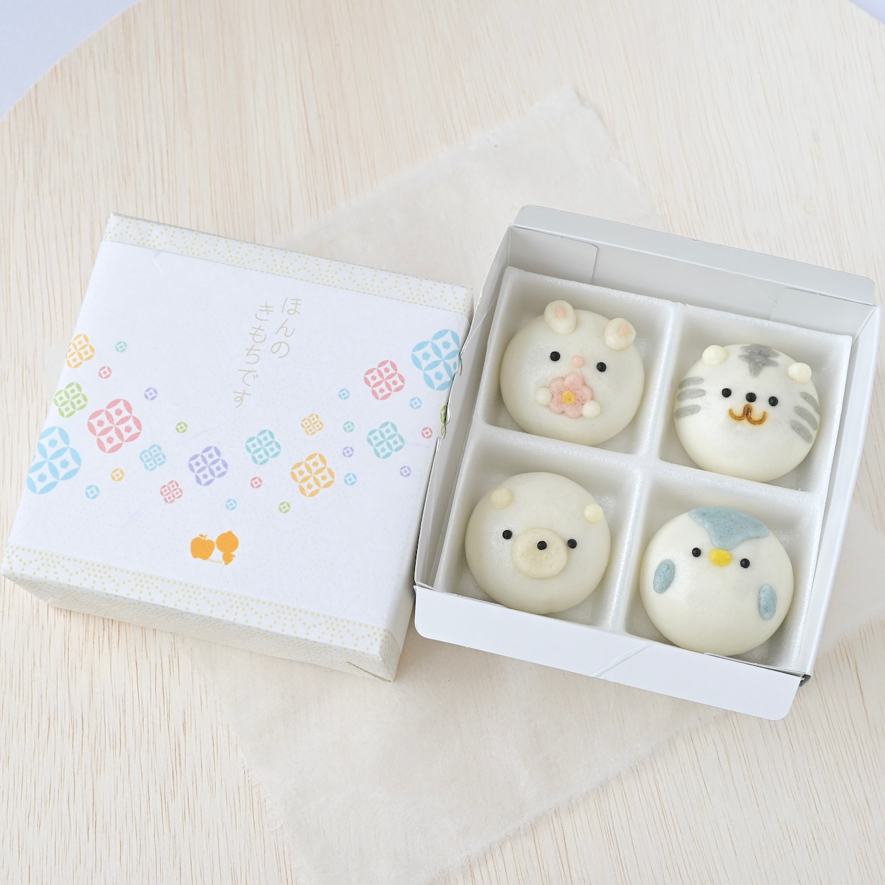 【選べる】まんまる動物まんじゅう4個入