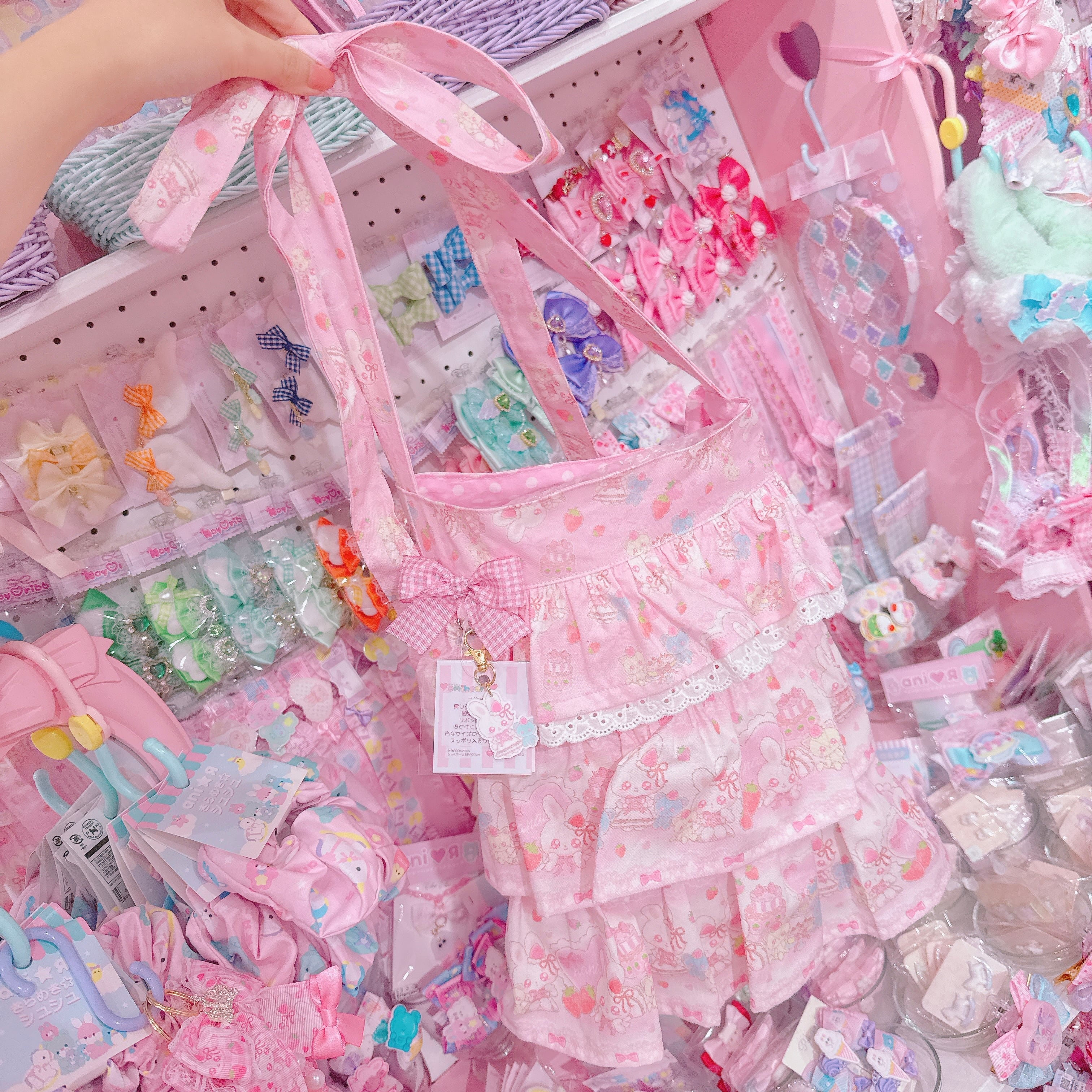 【R7】41-6フリルリボンショルダーバッグ