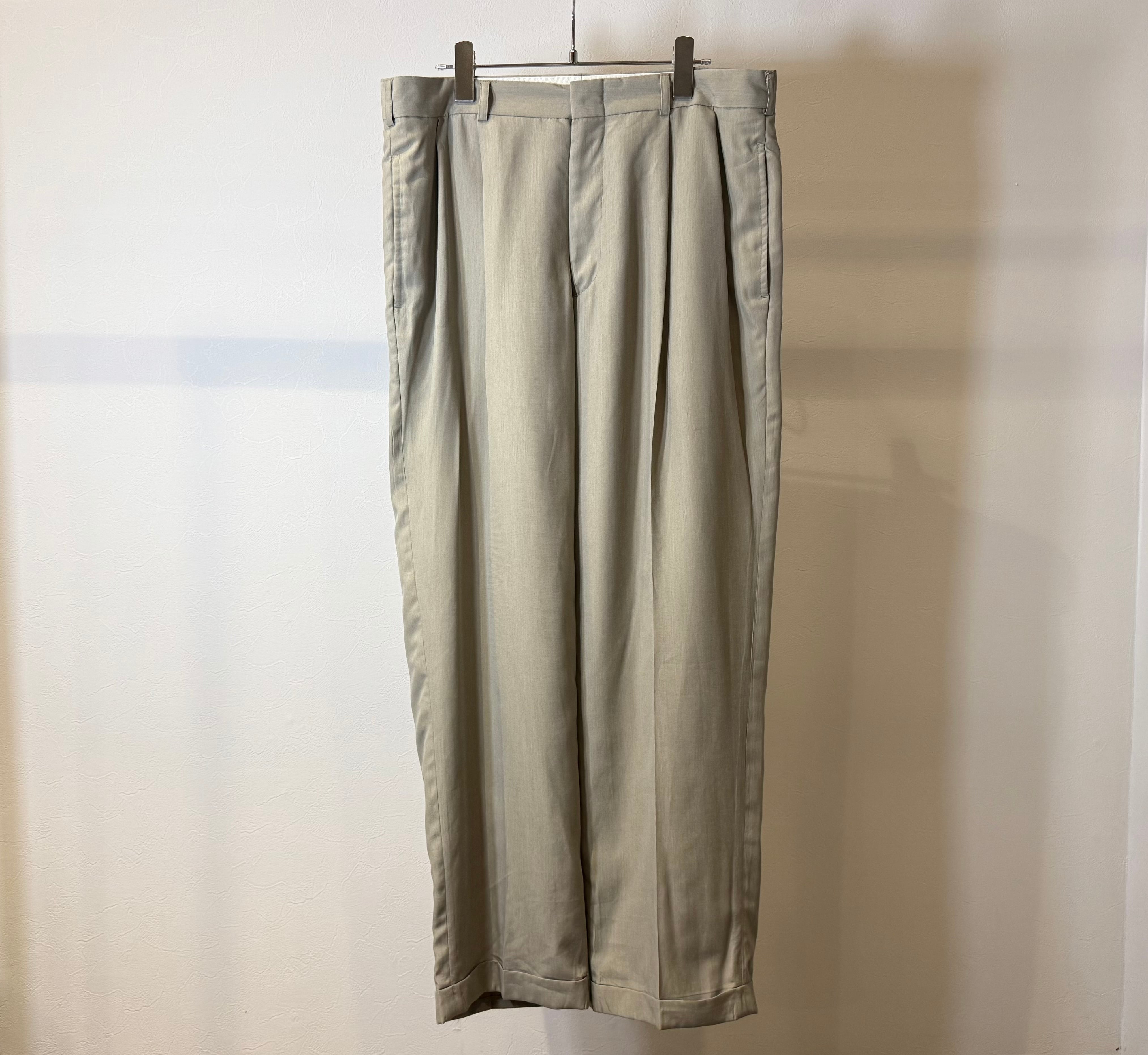 90's PERRY ELLIS 2Tuck Wide Slacks | ancient