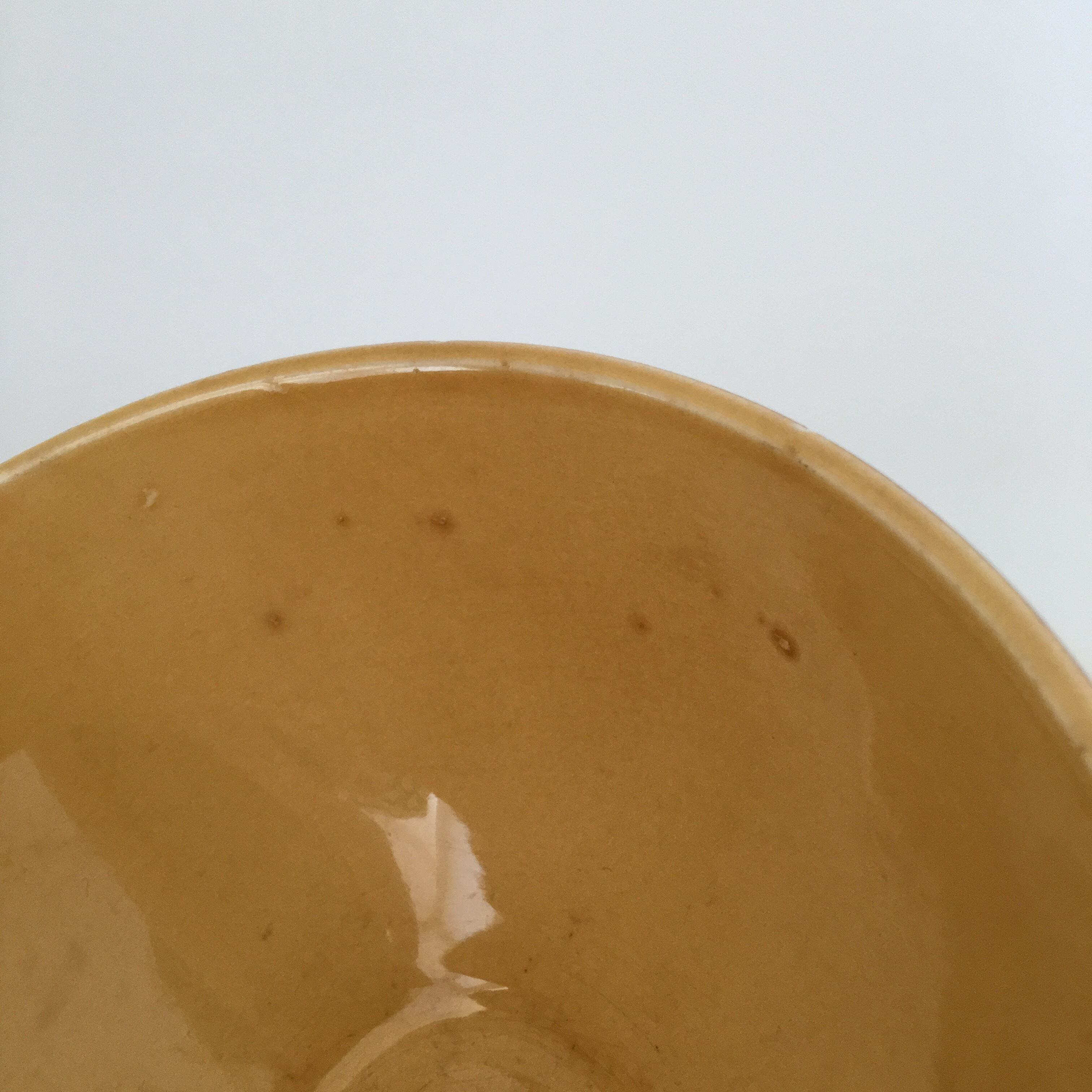カフェオレボウル ブラウン 茶色 水玉 ドット フランス アンティーク