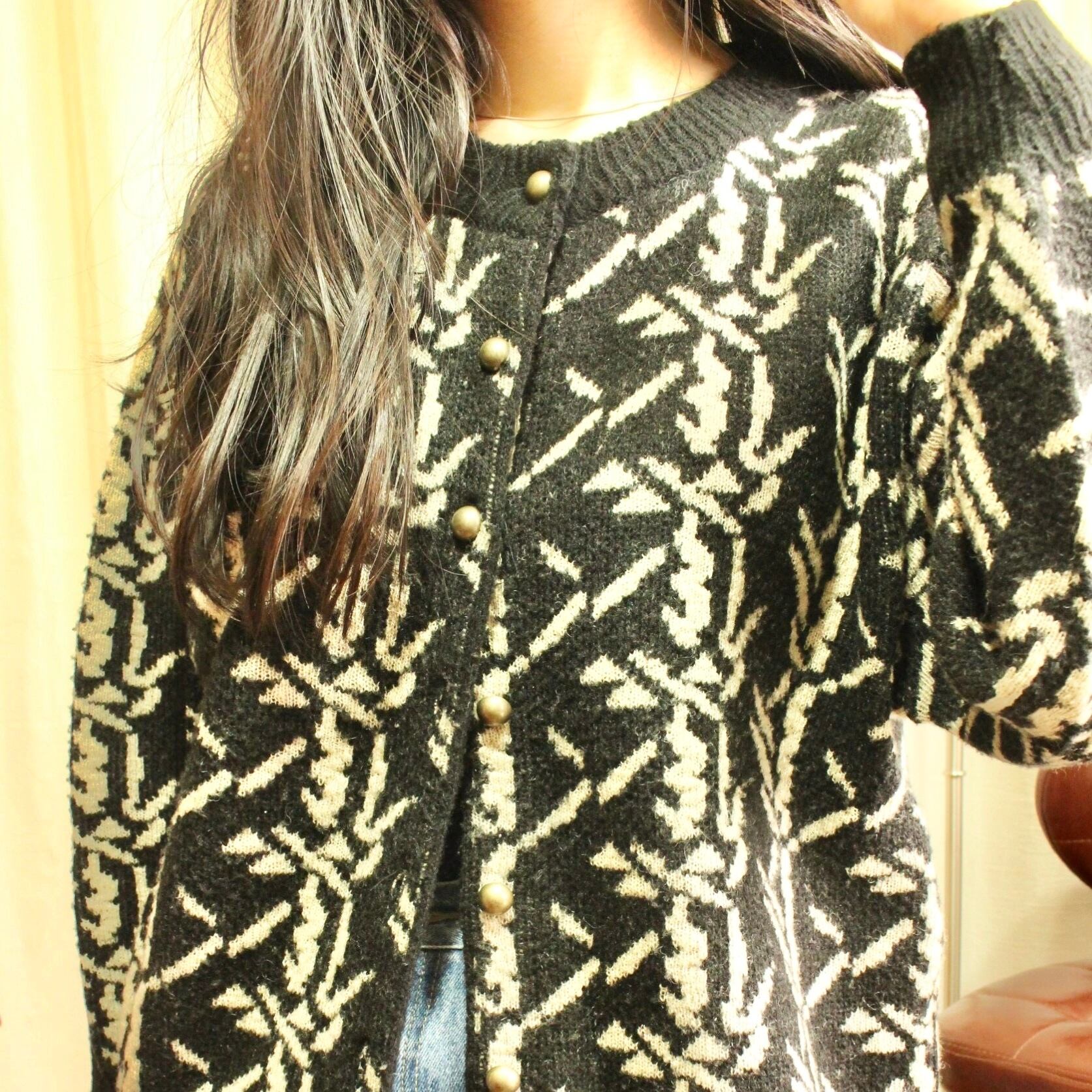 ニットカーディガン ブラック【281】