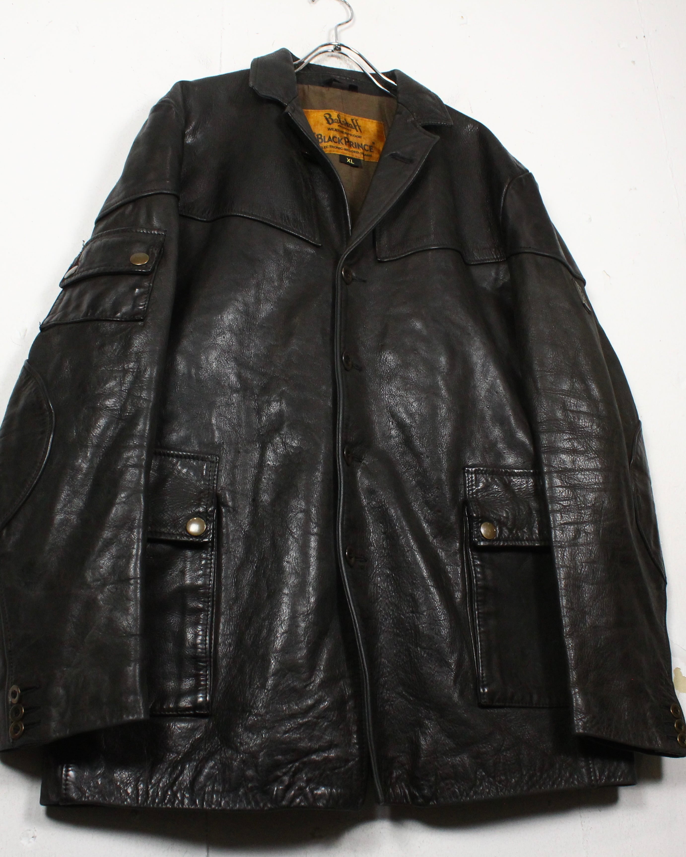 Caka act2】“Belstaff BLACK PRINCE” Special Leather Coverall Jacket
