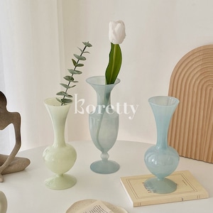 【VASE】ノルディック淡色系グラスベース　全2色