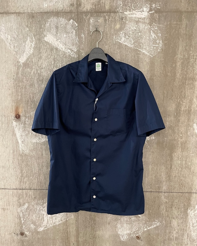 【FINAMORE MEN】 Finamore（フィナモレ） コットンポプリン半袖オープンカラーシャツ(C0147)