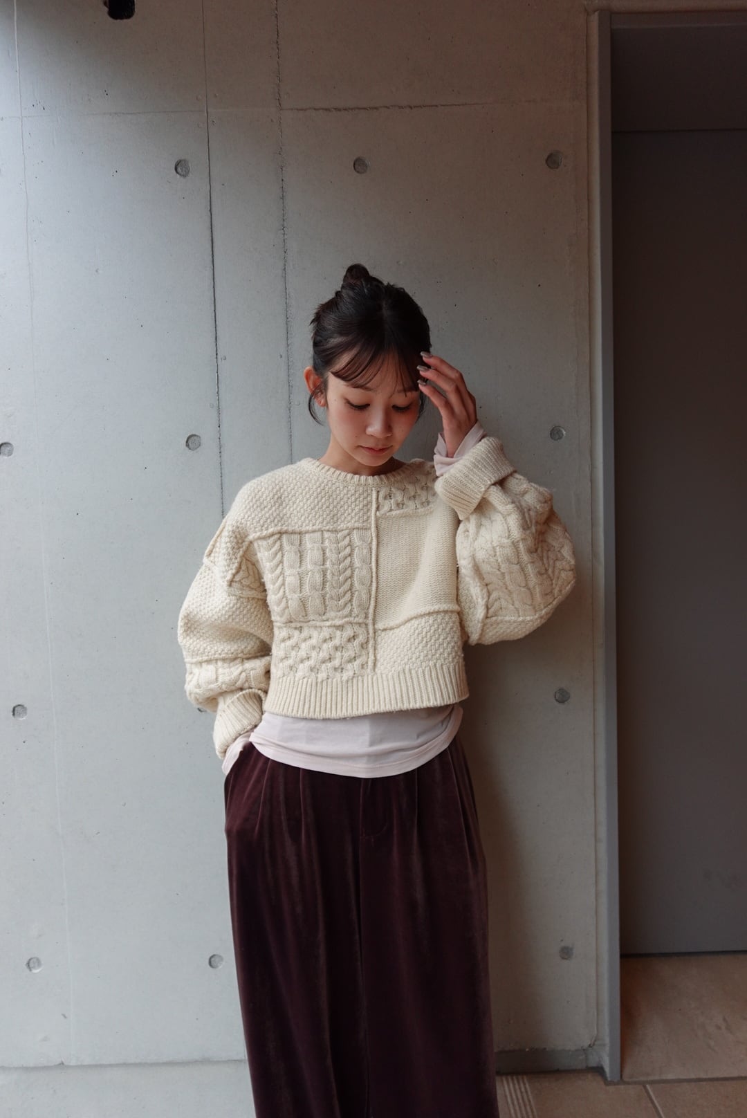 long sleeve T-shirts【baby pink】 | quūi