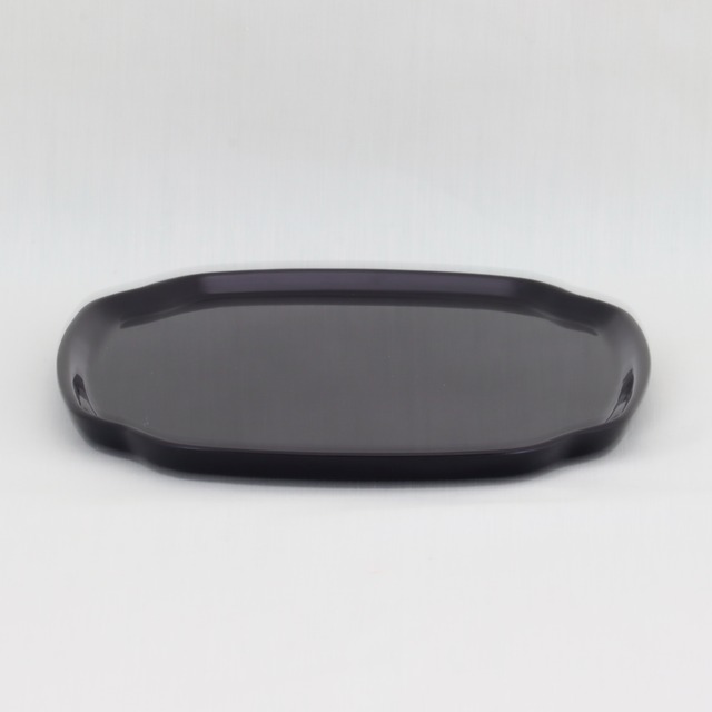 1561-1  輪島塗　銘々皿／入隅形／黒塗無地／単品