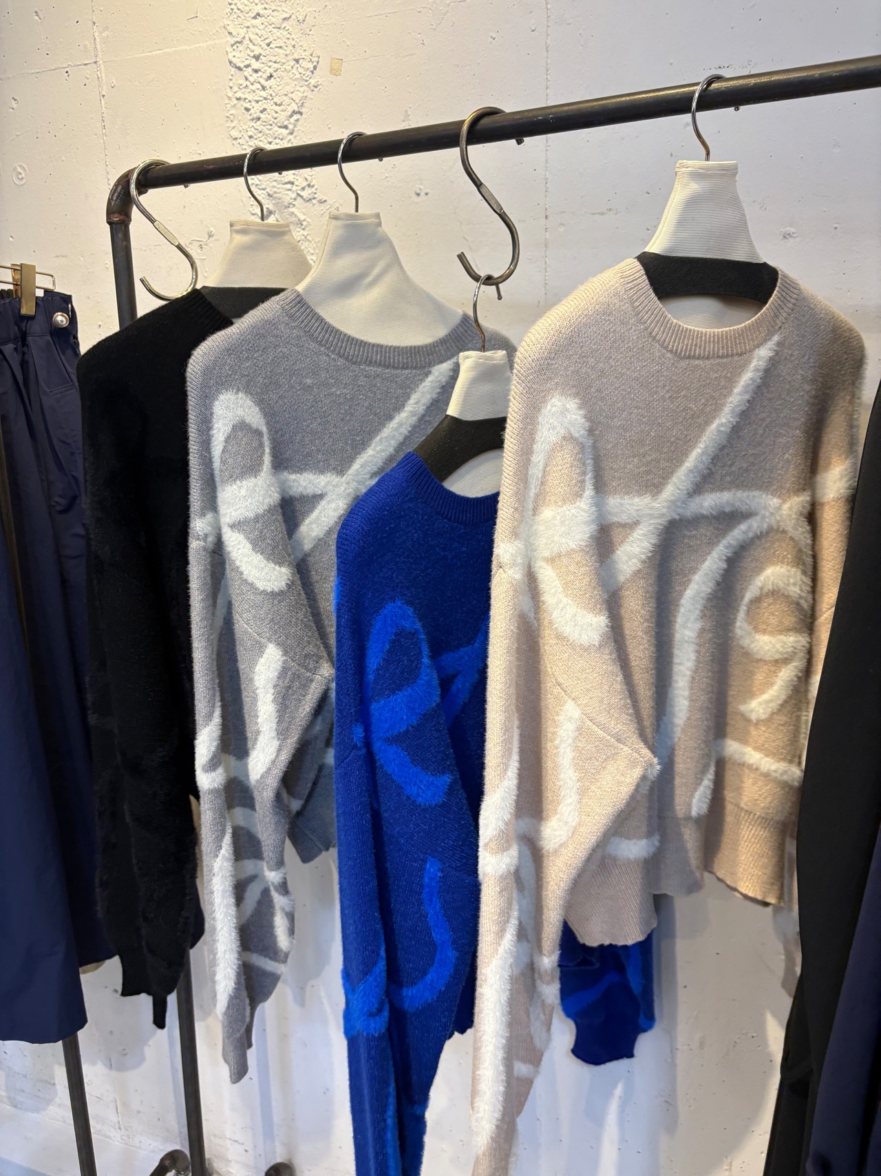 DOSdiosas ジャガードリボンニット