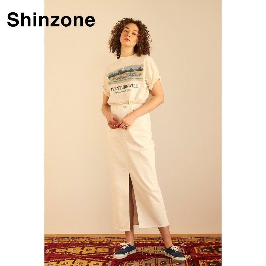 shinzone シンゾーン　バックスリットタイトスカート　ブラック　黒