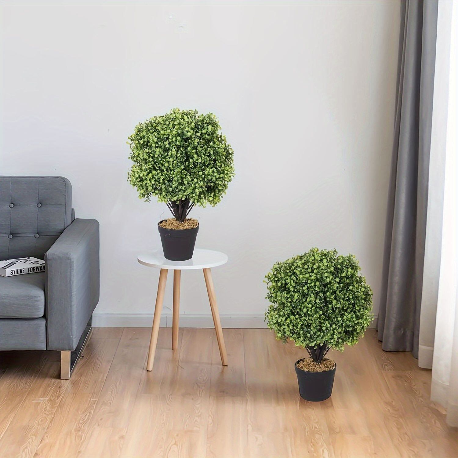 ツゲの木 2個セット フェイクグリーン 人工観葉植物 ホームインテリア