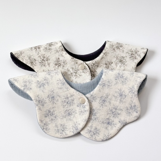 めだまやきスタイ( pale flower )/ ハンドメイド bib よだれかけ ビブ 韓国 韓国生地
