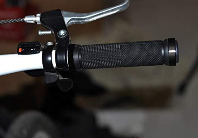 Dilif 自転車 グリップ ハンドルグリップ 内径22mm 滑り止めゴム製 六角レンチ付き 左右セット MTB BMX 折りたたみ式自転車 クロスバイク