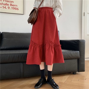 【韓国通販 dgo】high-waist middle-length skirt 2colors（A0500）