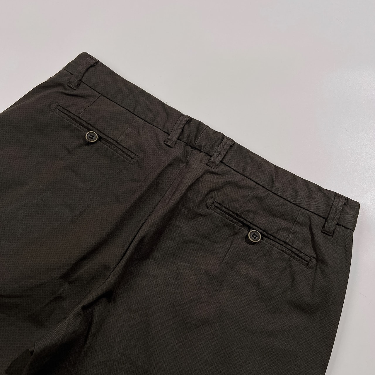 イタリア製 OFFERS オファーズ 総柄 コットン ストレッチ トラウザー パンツ ボトムス サイズ 50 /メンズ/ダークブラウン系