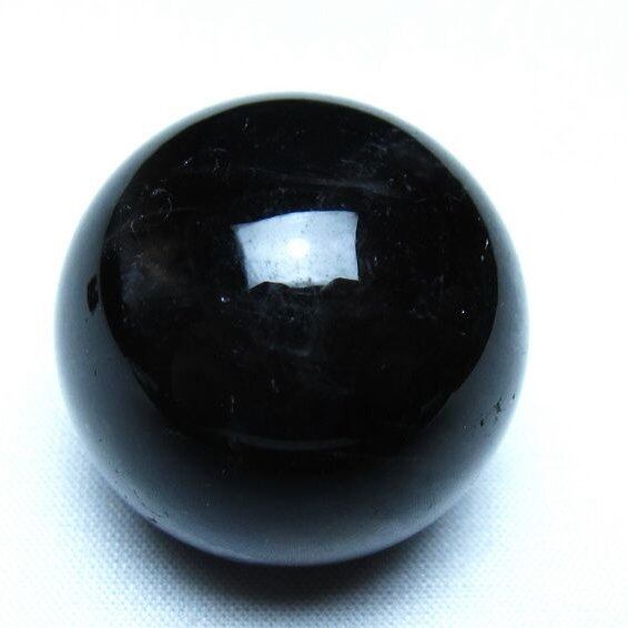 黒水晶 丸玉 モリオン 丸玉 35mm スフィア 置物 原石 141-7562