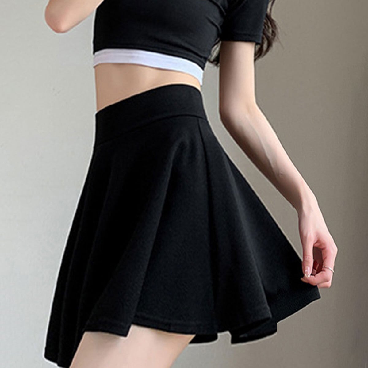 サーキュラースカート レディース ミニスカート 韓国 おしゃれ 大人 かわいい きれいめ シンプル 無地 春夏 ダンス 涼しい ウエストゴム 大人可愛い 大人女子