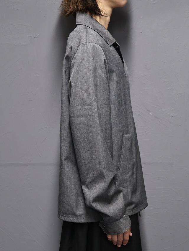 【ganryu】grey wool coach jacket