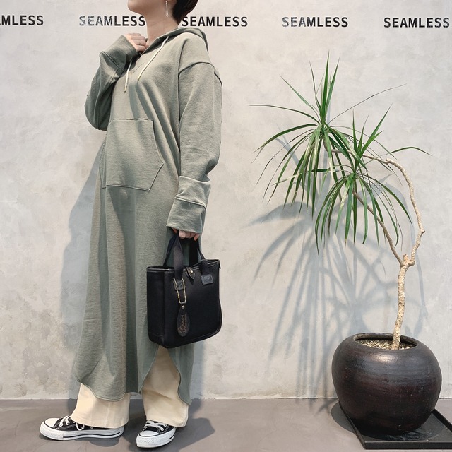 MICA&DEAL フードパーカー裏毛ワンピース