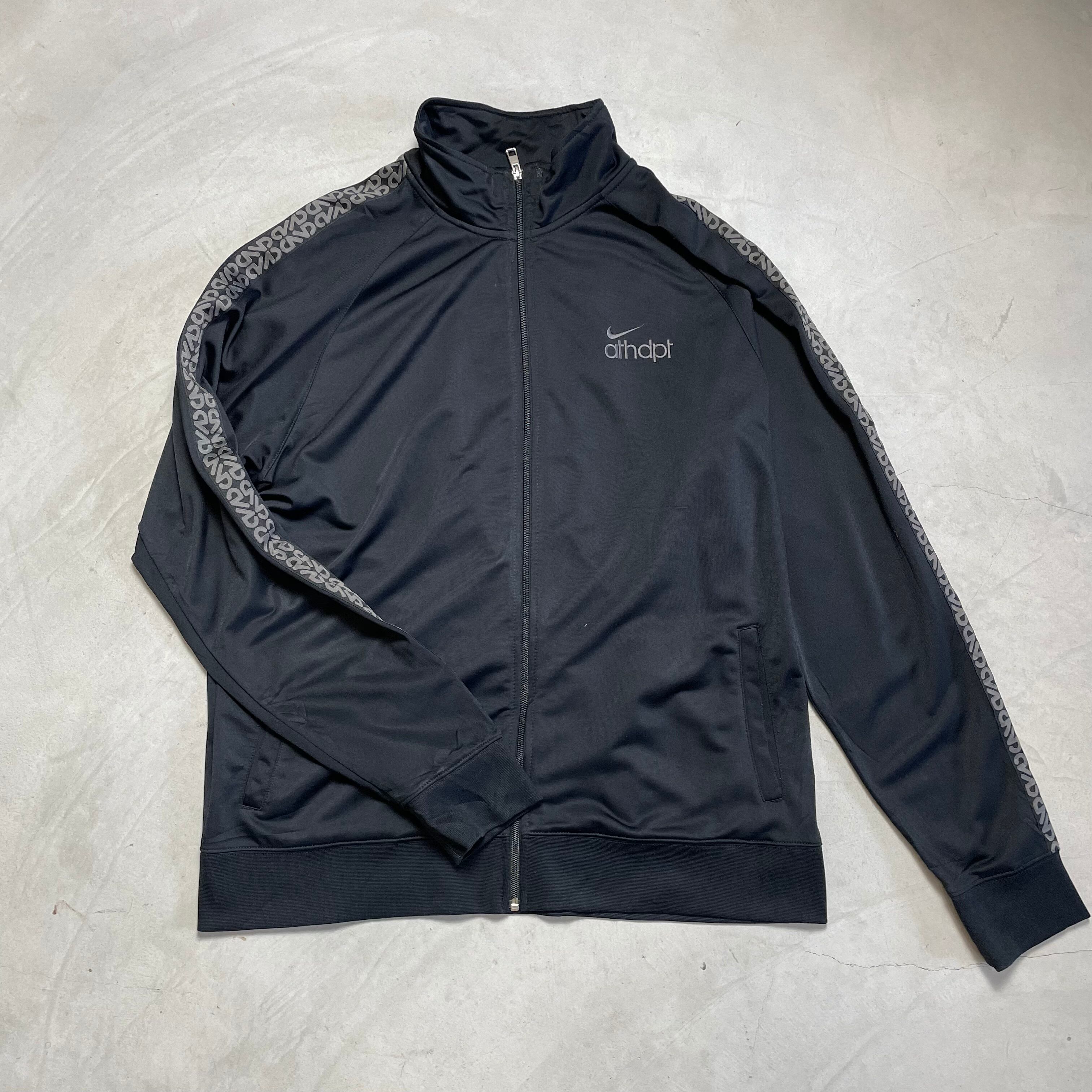 NIKE ナイキワンポイントジャケット ブルゾン メンズXXL 古着 ジャージ ブラック 黒