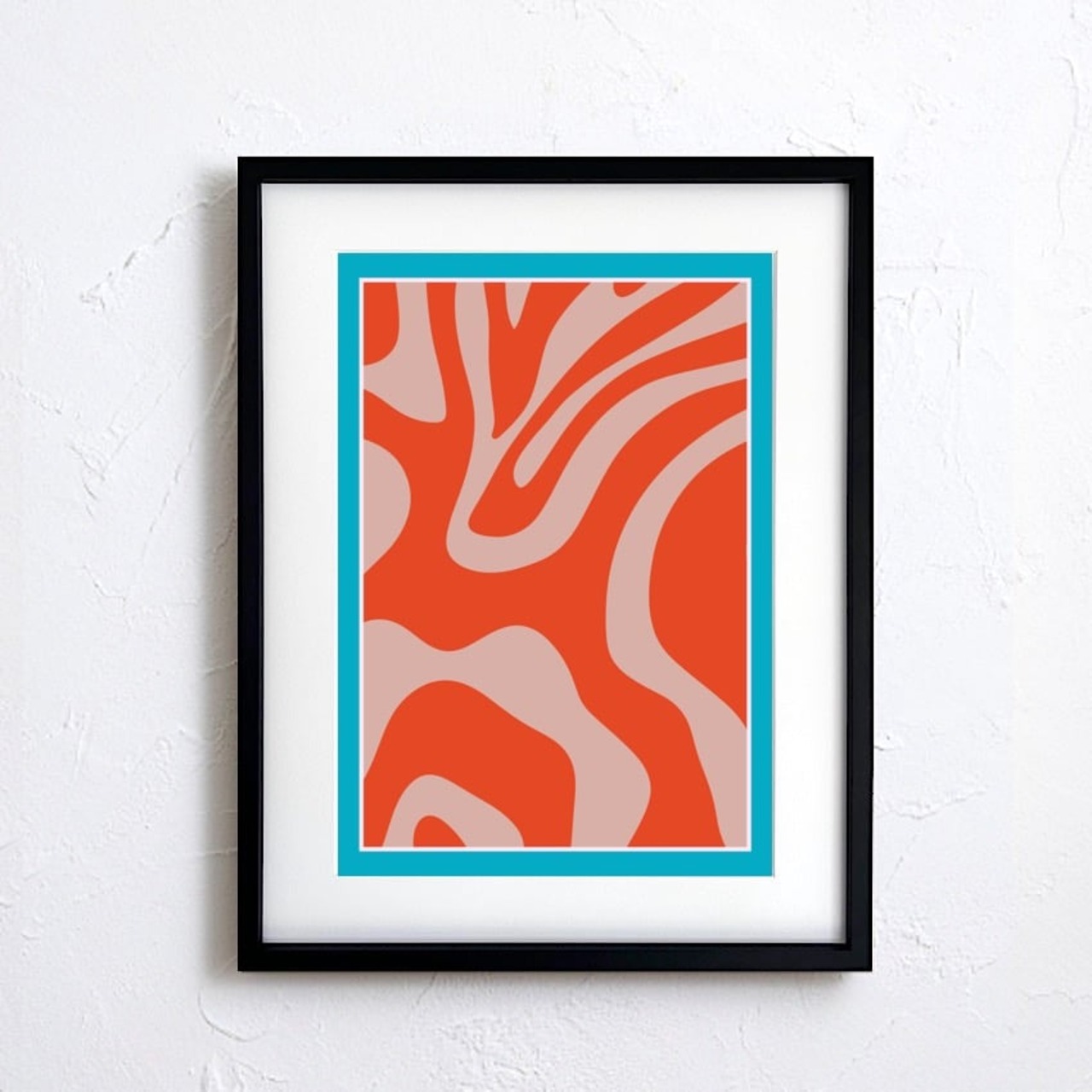 静寂の流れ Ⅲ｜滑らかな曲線が生むミニマル抽象アートポスター｜空間を整える静けさと美しさ｜A4ポスター