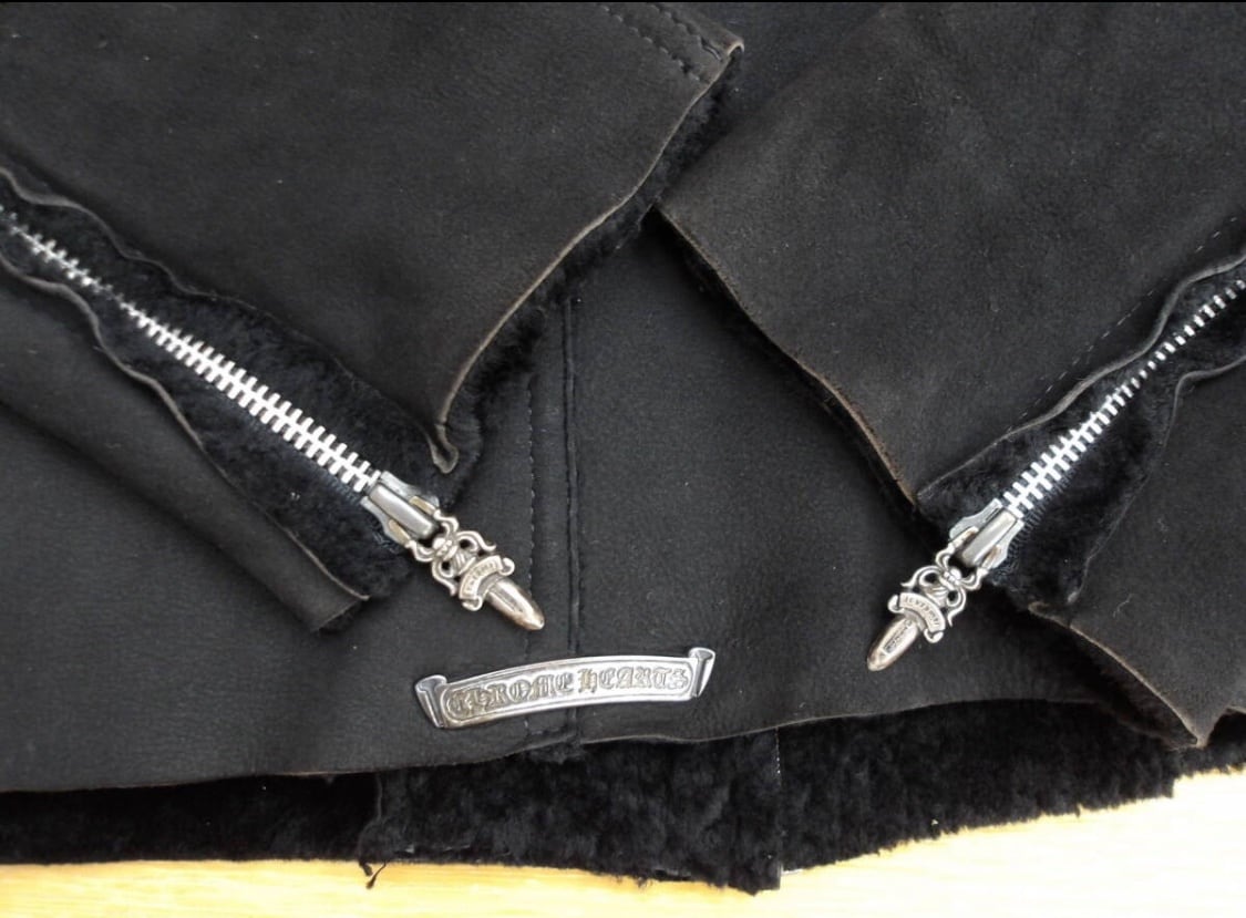 CHROME HEARTS クロムハーツ ムートンダガージップアップブルゾン