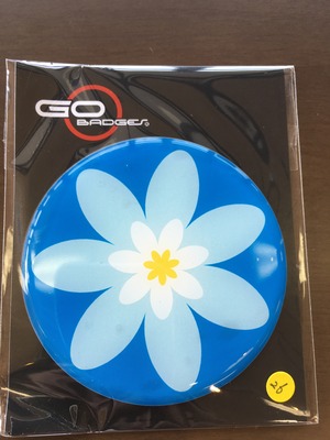 026番 ゴーバッジ FLOWER BLUE