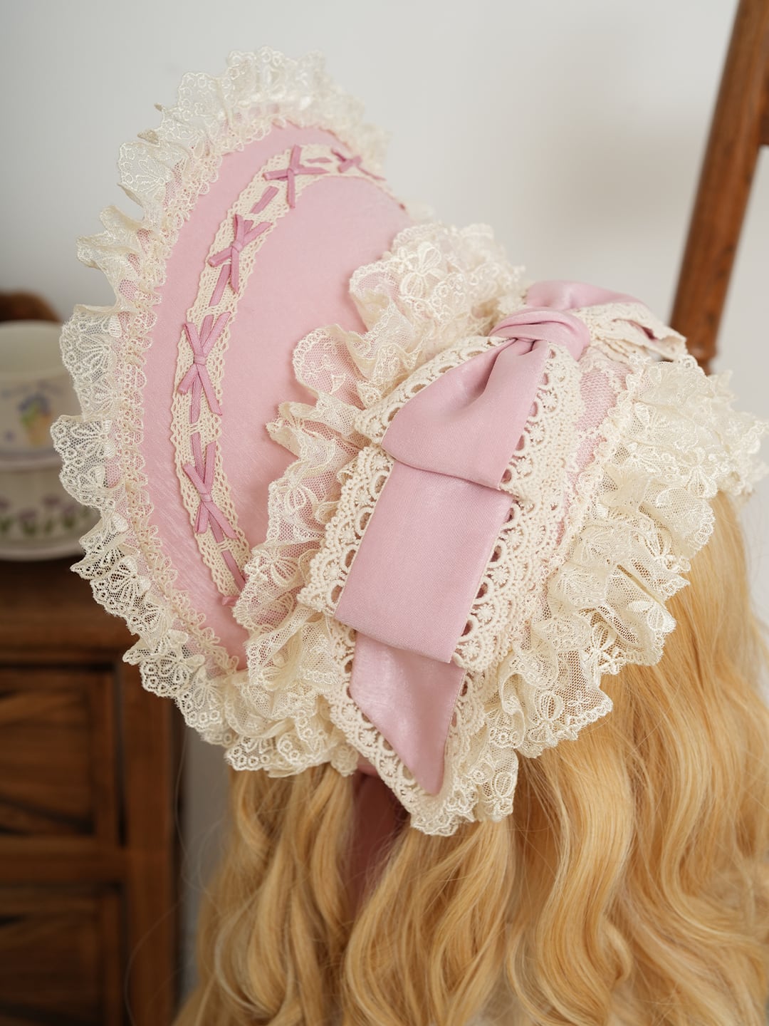 Fashion Show】あけぼのの供人 フリルブリムボンネット | HoshibakoWorks