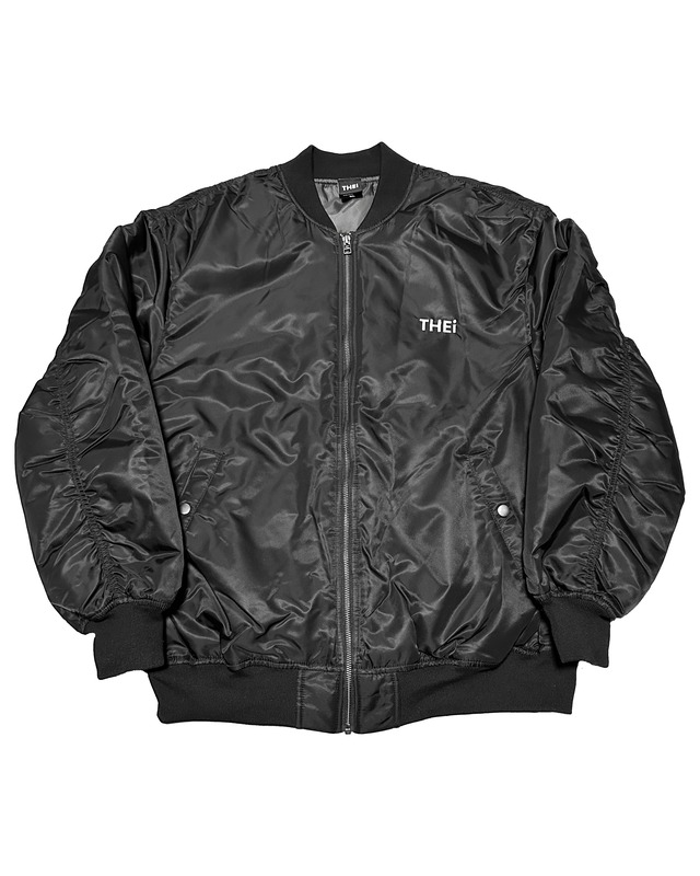 BASIC ONE POINT MA-1 FLIGHT JACKET - BLACK