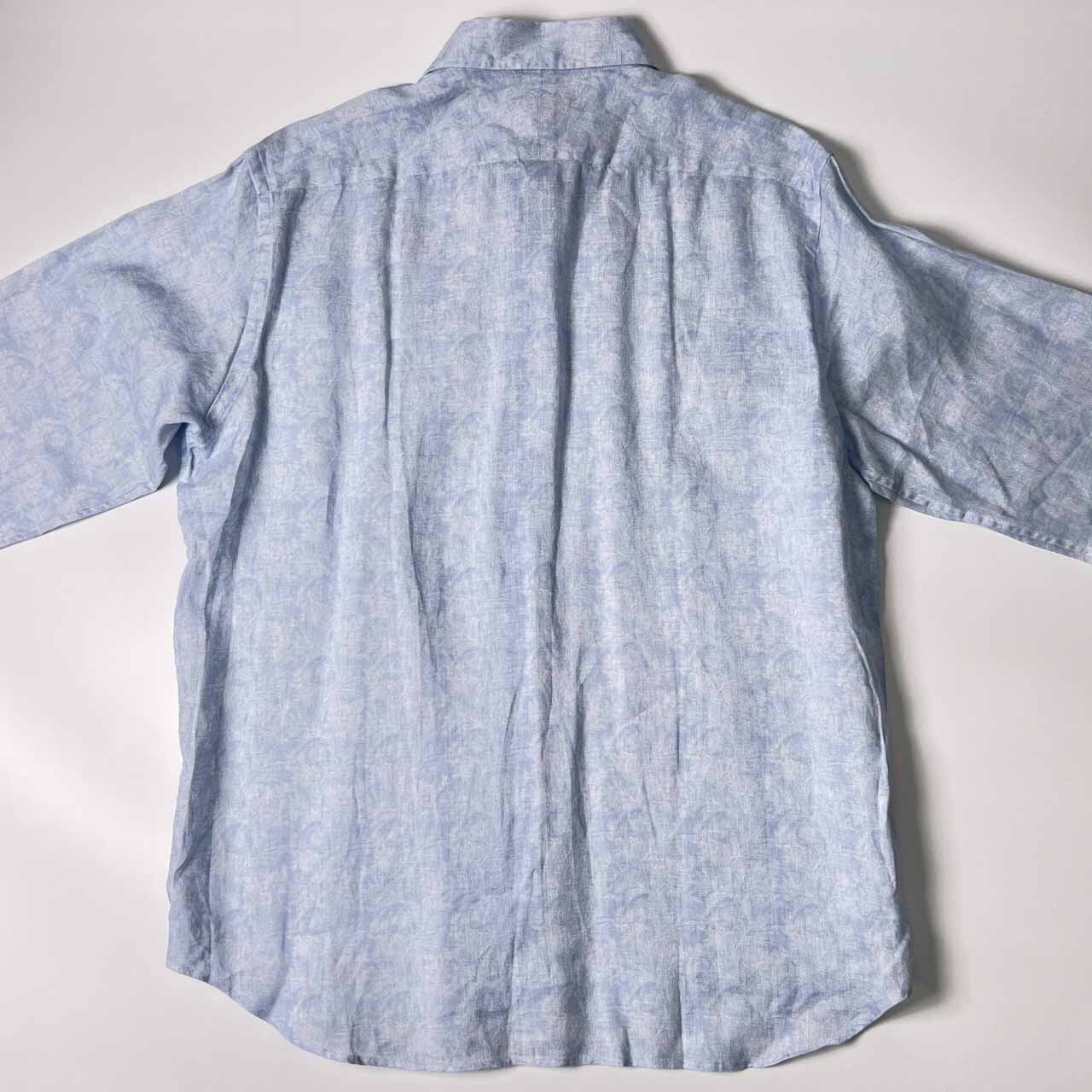 リネン100% MACKINTOSH LONDON マッキントッシュ ボタニカル柄 長袖