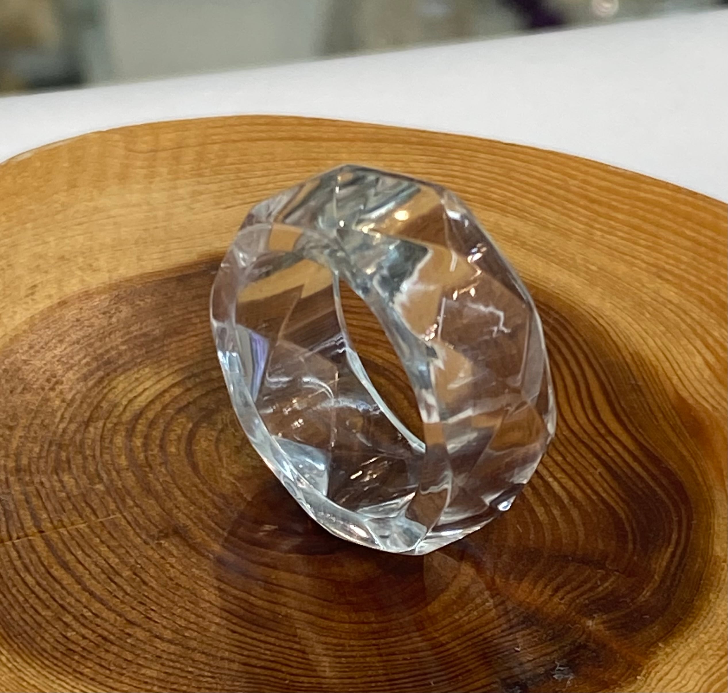 厳選 ガネッシュヒマール産ヒマラヤ水晶 くりぬきリング10号 手作り